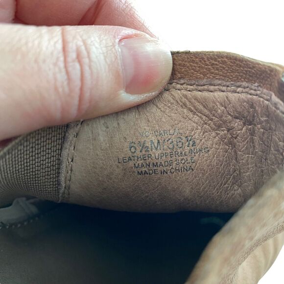 Vince Camuto 6.5 Carlal Ankle Booties Brown Leather Block Heel Boots - Picture 3 of 10